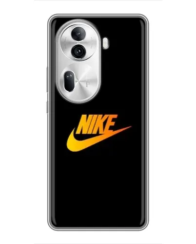 Чехол для OPPO Reno 11 Pro 5G с картинкой «Золотой логотип Nike»