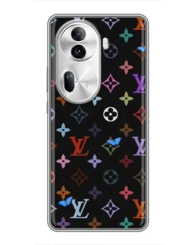 Чехол для OPPO Reno 11 Pro 5G с картинкой «Цветная монограмма LV» Чехол для OPPO Reno 11 Pro 5G с картинкой «Цветная монограмма LV»