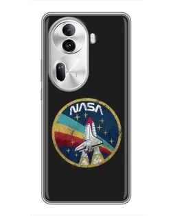 Чехол для OPPO Reno 11 Pro 5G с картинкой «NASA — эмблема миссии»