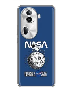Чехол для OPPO Reno 11 Pro 5G с картинкой «NASA — лунная миссия»