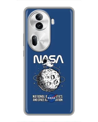 Чехол для OPPO Reno 11 Pro 5G с картинкой «NASA — лунная миссия»