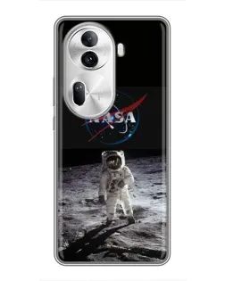 Чехол для OPPO Reno 11 Pro 5G с картинкой «Астронавт на Луне»