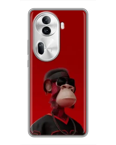 Чехол для OPPO Reno 11 Pro 5G с картинкой «Bored Ape в красном» Чехол для OPPO Reno 11 Pro 5G с картинкой «Bored Ape в красном»