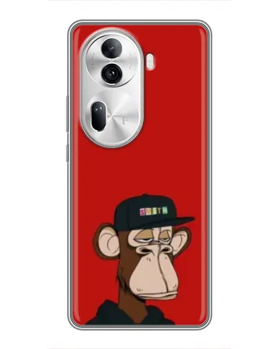 Чехол для OPPO Reno 11 Pro 5G с картинкой «Bored Ape — красный фон» Чехол для OPPO Reno 11 Pro 5G с картинкой «Bored Ape — красный фон»