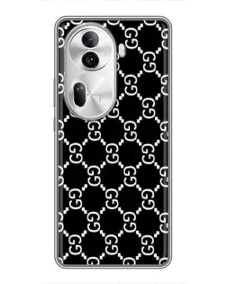 Чехол для OPPO Reno 11 Pro 5G с картинкой «Gucci — сетчатый паттерн»