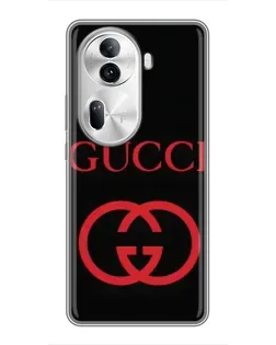 Чехол для OPPO Reno 11 Pro 5G с картинкой «Gucci — красный логотип»