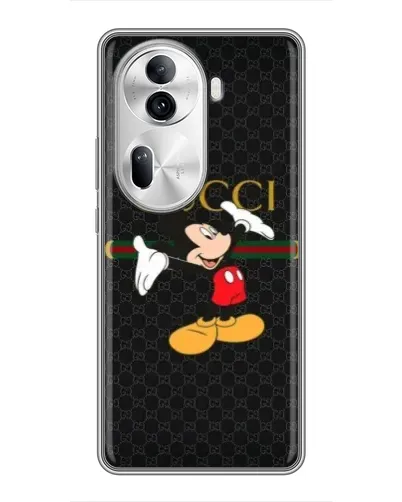 Чехол для OPPO Reno 11 Pro 5G с картинкой «Микки Маус Gucci» Чехол для OPPO Reno 11 Pro 5G с картинкой «Микки Маус Gucci»