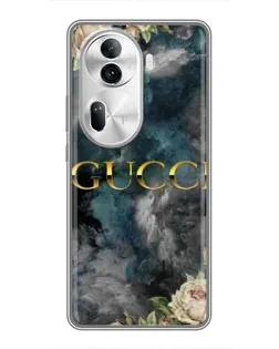 Чехол для OPPO Reno 11 Pro 5G с картинкой «Абстрактные цветы Gucci»