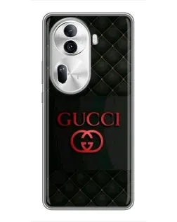 Чехол для OPPO Reno 11 Pro 5G с картинкой «Gucci — стеганый черный»