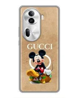 Чехол для OPPO Reno 11 Pro 5G с картинкой «Микки Маус Gucci — крафт»