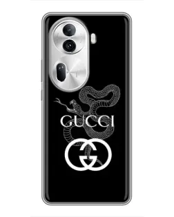 Чехол для OPPO Reno 11 Pro 5G с картинкой «Gucci — серебряная змея»