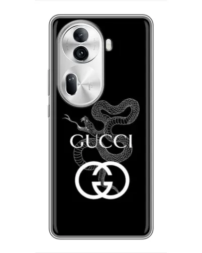 Чехол для OPPO Reno 11 Pro 5G с картинкой «Gucci — серебряная змея» Чехол для OPPO Reno 11 Pro 5G с картинкой «Gucci — серебряная змея»