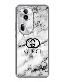 Чехол для OPPO Reno 11 Pro 5G с картинкой «Gucci — мраморный шик»