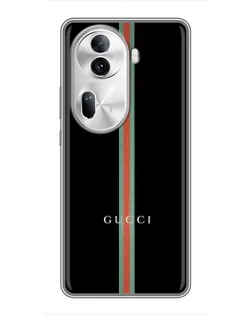 Чехол для OPPO Reno 11 Pro 5G с картинкой «Gucci — строгая линия»