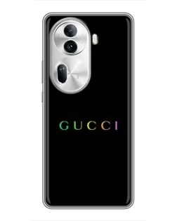 Чехол для OPPO Reno 11 Pro 5G с картинкой «Gucci — неоновый минимализм»
