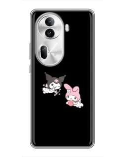 Чехол для OPPO Reno 11 Pro 5G с картинкой «My Melody и Kuromi»