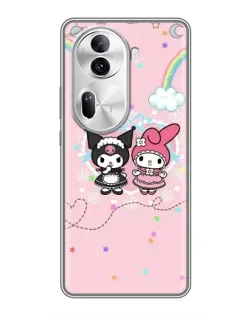 Чехол для OPPO Reno 11 Pro 5G с картинкой «My Melody и Kuromi»