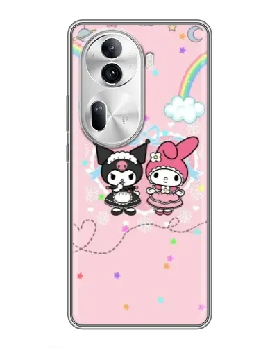 Чехол для OPPO Reno 11 Pro 5G с картинкой «My Melody и Kuromi» Чехол для OPPO Reno 11 Pro 5G с картинкой «My Melody и Kuromi»