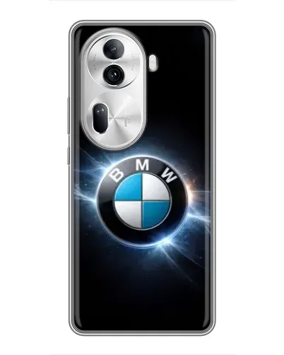 Чехол для OPPO Reno 11 Pro 5G с картинкой «BMW — неоновое сияние»