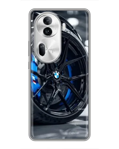 Чехол для OPPO Reno 11 Pro 5G с картинкой «Колесо BMW вблизи»