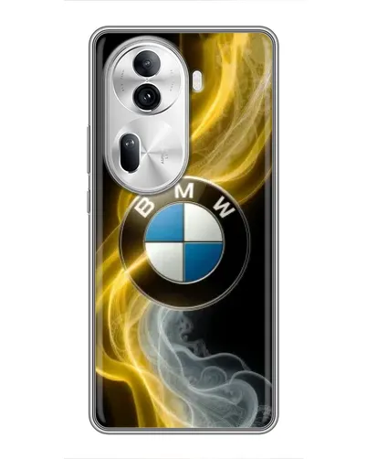 Чехол для OPPO Reno 11 Pro 5G с картинкой «Золотистый дым BMW»