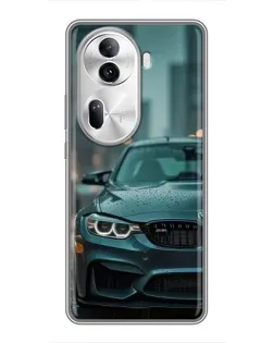 Чехол для OPPO Reno 11 Pro 5G с картинкой «BMW в огнях города»