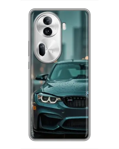Чехол для OPPO Reno 11 Pro 5G с картинкой «BMW в огнях города»