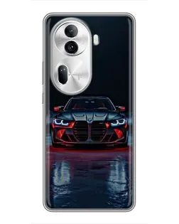 Чехол для OPPO Reno 11 Pro 5G с картинкой «BMW на мокрой дороге»