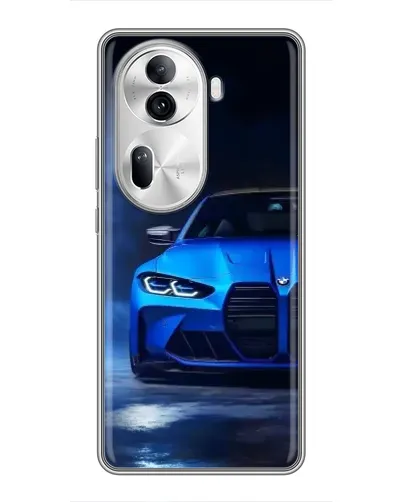 Чехол для OPPO Reno 11 Pro 5G с картинкой «Голубая BMW M4»