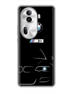 Чехол для OPPO Reno 11 Pro 5G с картинкой «Минималистичный принт BMW M3»
