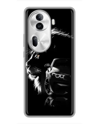 Чехол для OPPO Reno 11 Pro 5G с картинкой «BMW и лев»