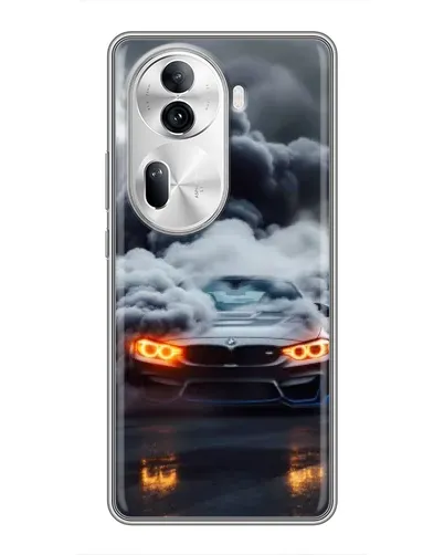 Чехол для OPPO Reno 11 Pro 5G с картинкой «BMW в дыму»