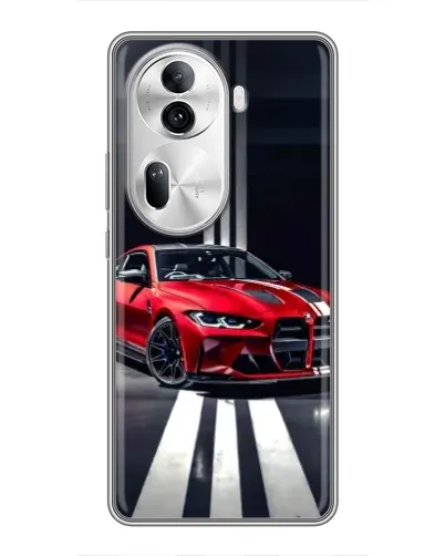 Чехол для OPPO Reno 11 Pro 5G с картинкой «Красная BMW на дороге»