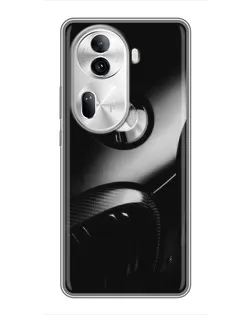 Чехол для OPPO Reno 11 Pro 5G с картинкой «Эмблема BMW — макро»