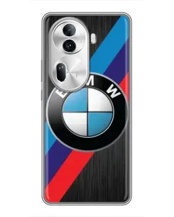 Чехол для OPPO Reno 11 Pro 5G с картинкой «BMW M-stripes стиль»