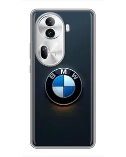 Чехол для OPPO Reno 11 Pro 5G с картинкой «Логотип BMW — минимализм»