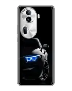 Чехол для OPPO Reno 11 Pro 5G с картинкой «BMW — ночной взгляд»