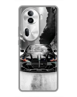 Чехол для OPPO Reno 11 Pro 5G с картинкой «BMW — акварельный дрифт»