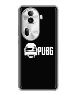 Чехол для OPPO Reno 11 Pro 5G с картинкой «PUBG — классический лого»