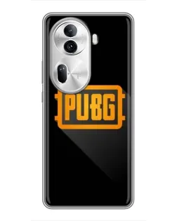 Чехол для OPPO Reno 11 Pro 5G с картинкой «PUBG — рамка лого»