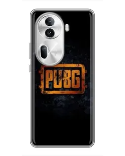 Чехол для OPPO Reno 11 Pro 5G с картинкой «PUBG — золотой логотип»