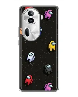 Чехол для OPPO Reno 11 Pro 5G с картинкой «Космический паттерн Among Us» Чехол для OPPO Reno 11 Pro 5G с картинкой «Космический паттерн Among Us»
