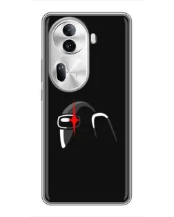 Чехол для OPPO Reno 11 Pro 5G с картинкой «Among Us шлем» Чехол для OPPO Reno 11 Pro 5G с картинкой «Among Us шлем»