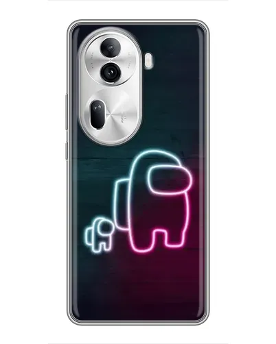 Чехол для OPPO Reno 11 Pro 5G с картинкой «Among Us неон-арт» Чехол для OPPO Reno 11 Pro 5G с картинкой «Among Us неон-арт»