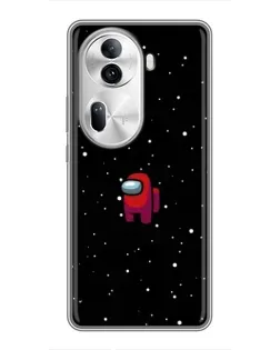 Чехол для OPPO Reno 11 Pro 5G с картинкой «Красный Among Us»