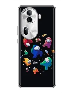 Чехол для OPPO Reno 11 Pro 5G с картинкой «Among Us космос»