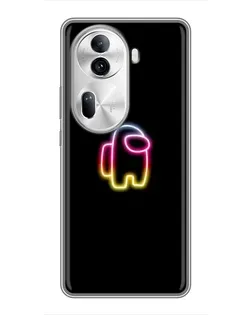 Чехол для OPPO Reno 11 Pro 5G с картинкой «Among Us градиент»