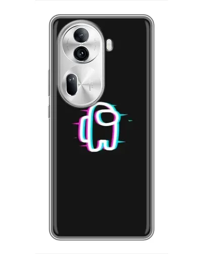 Чехол для OPPO Reno 11 Pro 5G с картинкой «Among Us неон» Чехол для OPPO Reno 11 Pro 5G с картинкой «Among Us неон»