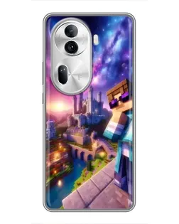 Чехол для OPPO Reno 11 Pro 5G с картинкой «Стив и космос» Чехол для OPPO Reno 11 Pro 5G с картинкой «Стив и космос»