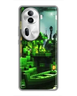 Чехол для OPPO Reno 11 Pro 5G с картинкой «Minecraft лесной пейзаж» Чехол для OPPO Reno 11 Pro 5G с картинкой «Minecraft лесной пейзаж»